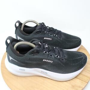 Brooks Shoes Womens 9 Glycerin 22 Black White Running Sneakers Gym Workout Black